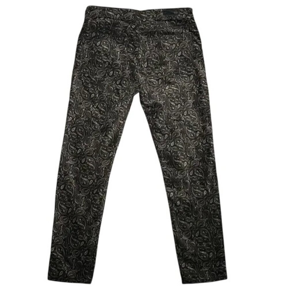 Adriano Goldschmied Stevie Paisley Velvet High Waist Skinny Jeans - Picture 6 of 8